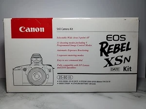 Canon EOS Rebel XSN Date QD w/35-80mm III Lens 35mm SLR Film Camera Open Box - Picture 1 of 10
