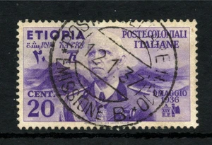 1936 -  ETIOPIA ITALIANA - LOTTO/47792 - 20 CENT. VITTORIO EMANUELE III° - USATO - Imagen 1 de 1