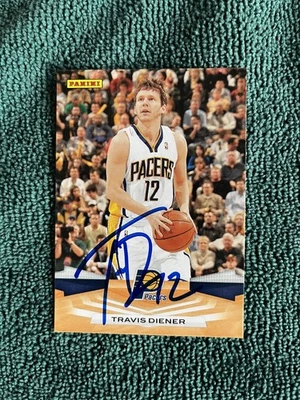 2009-10 Panini #91 Travis Diener Hand Signed auto autograph BLUE - Image 1 of 3