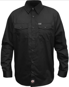 Dixxon Flannel WORKFORCE LONG SLEEVE WORK SHIRT BLACK. Men’s X-Large-New In Bag. - Picture 1 of 9