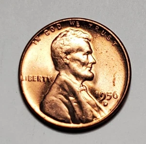 1956 D LINCOLN WHEAT PENNY UNC #C8913 - Picture 1 of 2