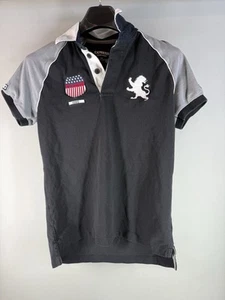 Polo Express Casual Piqué, Uomo Taglia Small S, Patch EVP-11, Nero e Grigio - Foto 1 di 13