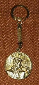 ELVIS Presley “King of Rock 1935-1977” Gold-tone Keychain  - Picture 1 of 4