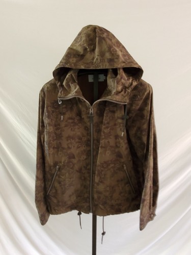 Giacca a vento Coach verde hawaiano floreale nylon allenatore antipioggia uomo XL nuovo con etichette