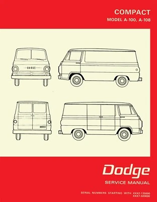 Dodge A-100 y A-108 1968-1970 van manual de taller 81-370-8374 Foto 1 de 3