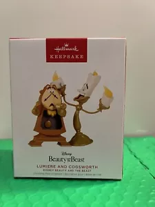 2023 Hallmark Beauty & The Beast Lumiere & Cogsworth - LIMITED EDITION Ornament - Picture 1 of 4