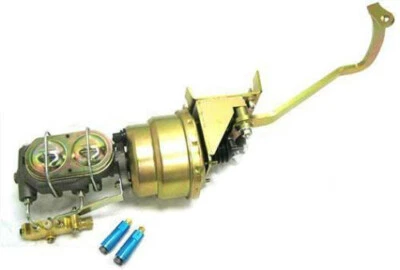 Universal 7" Brake Booster Master Cylinder Frame Montaje Pedal Kit Disco Válvula Foto 1 de 4