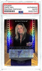 2008 Upper Deck VINCE NEIL Motley Crue Signed Autographed Card PSA/DNA Slabbed - Picture 1 of 3