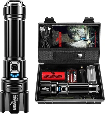 Linterna LED Alta Potencia Recargable USB Larga Duración Impermeable Con 5 Modos - Imagen 1 de 4