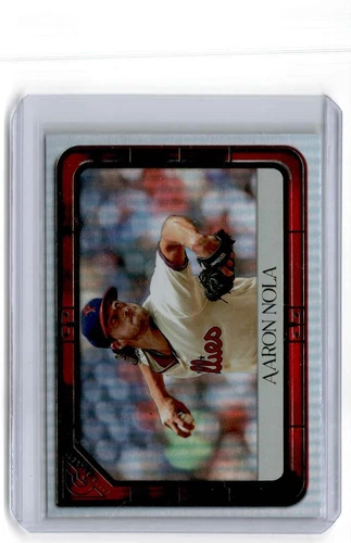 2021 Topps Gallery Red Aaron Nola 3/5 Philadelphia Phillies #177