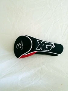 XG³ FAIRWAY 3 • Black and Red embroidered sock headcover New - Picture 1 of 2