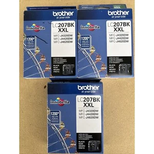 Cartuchos de tinta Brother LC207BK XXL Innobella súper alto rendimiento 3 piezas negro caducidad 2025 - Imagen 1 de 6