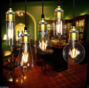 Bombilla Vintage Ámbar E27/B22/E14 Industrial Retro Estilo Edison Lámpara Bombilla LED - Imagen 1 de 20