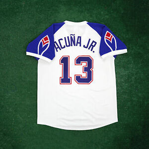 Ronald Acuna Jr. 1970's Atlanta Braves Cooperstown Home Throwback Men's Jersey