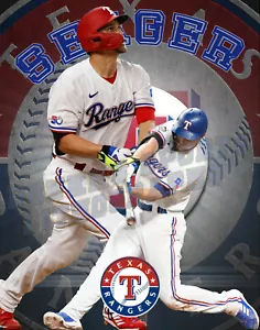 Texas Rangers Lithograph print of Corey Seager 2022 11 x 14 - Bild 1 von 1