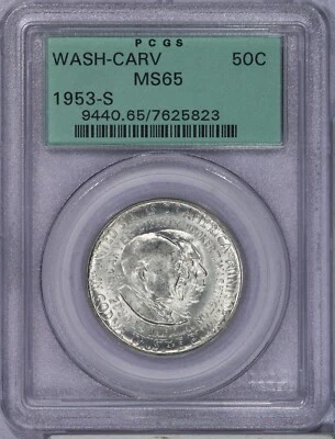 1953-S Washington Carver Half Dollar 50c PCGS MS65 OGH - Image 1 of 2