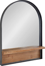 Kate and Laurel Owing Farmhouse Arch Mirror, 24 X 32, Rustic Brown and Black, La