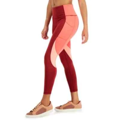 Leggings Mujer ID Ideology Colorblock 7/8 Rojo Rosa, L Foto 1 de 4