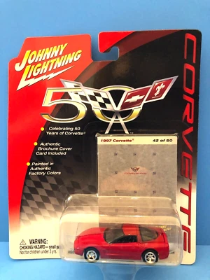 JOHNNY LIGHTNING 1997 CORVETA VERMELHA 42 DE 50 - Imagem 1 de 2