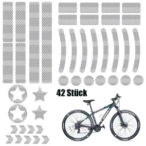42Stück Fahrrad Reflektoren Set e-bike Aufkleber Reflektor Sicherheit Speichen - Bild 1 von 13