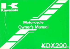 Kawasaki 1989 KDX200 Motorcycle Owners Manual : 99920-1471-01 - Bild 1 von 1