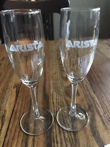 Arista Records Champage Glasses -Rare Memorabilia - Picture 1 of 1