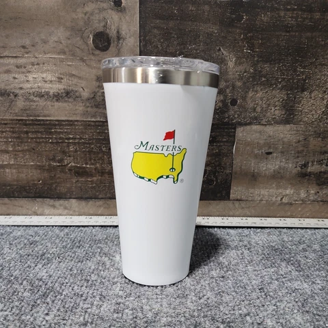Masters Golf 24oz Traveling Tumbler Augusta National White Wine Drinking Cup Cover