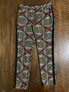 D’IYANU Men’s Size 34x32 Multicolored African Print Slim Fit Pants - Picture 1 of 8