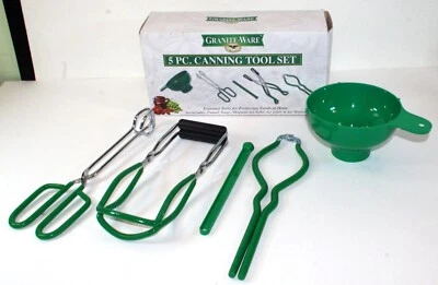 Granite Ware 5 Piece Canning Tool Set Funnel Tongs Jar Lifter Wrench Jar Lifter - Image 1 of 4