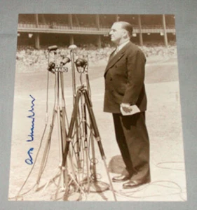BHOF Original MLB Happy Chandler Commissioner Foto Firmada 8x10 LOA - Imagen 1 de 1