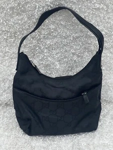 GUCCI GG Web Shoulder Bag Nylon Black Handtasche Schwarz - Bild 1 von 13