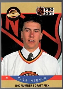 1990 Petr Nedved Pro Set Hockey Rookie RC Number 2 Draft Pick Canucks #402 - Picture 1 of 2