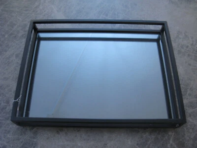 Elegantes Spiegeltablett schwarz 40 x 30 cm MANUFAKTURWARE - Bild 1 von 3