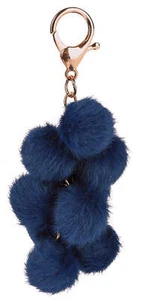 MOSES Smile Pompon-Schlüsselanhänger blau - Bild 1 von 1