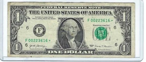 $1 BANCONOTA DA UN DOLLARO banconota stella solo 250K BASSA TIRATURA Atlanta F00223616* RARA - Foto 1 di 3