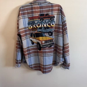 Ford Motor Company Women's Flannel Shirt Ford Bronco Size XL - Picture 1 of 12