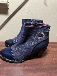 Botines L'artistle para mujer talla 39 azul con cremallera - Imagen 1 de 8