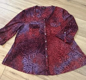 Simply Vera Wang Women Velvet Burnout Top Romantic Whimsigoth Fairy Grunge XXL - Picture 1 of 9