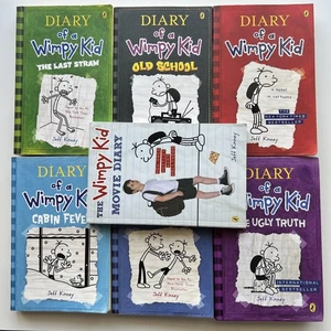 Diary of a Wimpy Kid – Set of 7 Books by Jeff Kinney – Very Good Condition - Picture 1 of 5