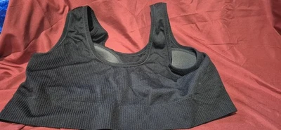 NUEVO SIN ETIQUETAS Torrid Curve Talla 3x Negro Acanalado Bralette Material Grueso Tazas Moldeadas Foto 1 de 3