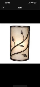 Vaxcel Vine Wall Sconce Oil Shale w/ Amber Flake Glass - WS38865OL - Picture 1 of 3