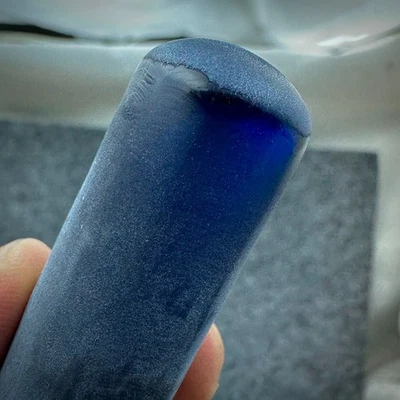 HUGE 79.70 GRAM TANZANITE BLUE #113 SWISS ROUGH SPINEL LAB CREATED FULL BOULE - Image 1 of 4