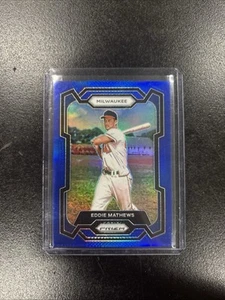 Eddie Matthews 2024 Panini Prizm Blue Prizm /199 Braves HOF - Imagen 1 de 2