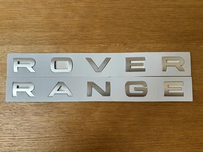 Range Rover MATTE Silver Badge Bonnet Boot Front Rear Evoque Vogue Sport