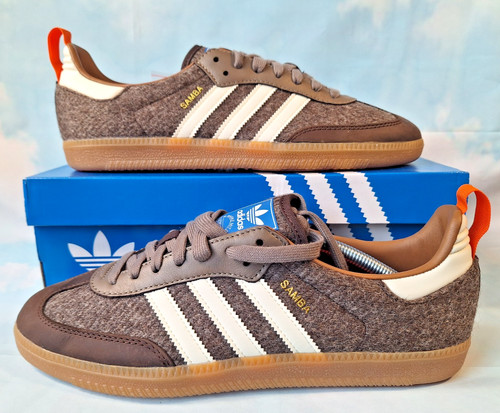 ADIDAS ORIGINALS SAMBA OG FOX BROTHERS SCARPE DA GINNASTICA TAGLIA 9 5 MARRONE BIANCO ARANCIONE