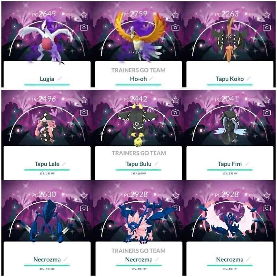 ✨Mini PTC ✨ Shiny Necrozma, Tapu, lugia with special BG 2025 + trinket lucky - Image 1 of 1