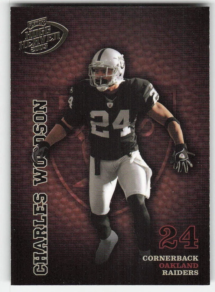 2003 Playoff Hogg Heaven #106 Charles Woodson FOOTBALL Oakland Raiders - Image 1 of 2