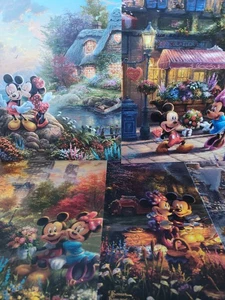 DISNEY MICKEY MINNIE LIMITED EDITION THOMAS KINKADE D23 2019 7 PRINT SET - Picture 1 of 15