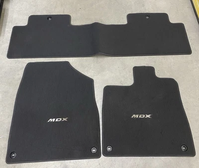 2004-2006 Acura MDX 3 peças tapetes de assoalho carpete preto pequenas manchas LEIA - Imagem 1 de 4