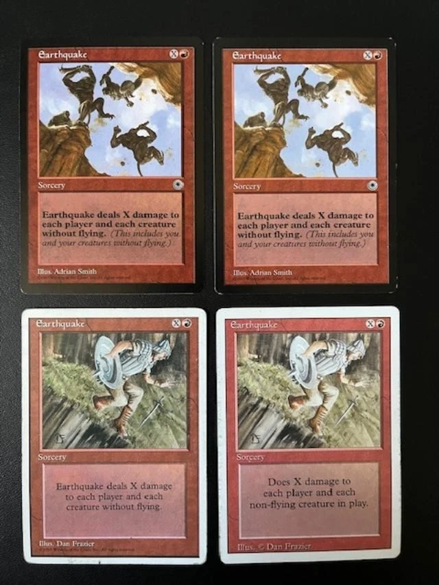 MTG- Earthquake x4 (2x Portal, 1x Revised, 1x 4th Edition) - Image 1 of 1